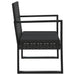 Set mobilier de grădină cu perne, 3 piese, negru, poliratan - WALTI WALTI