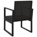 Set mobilier de grădină cu perne, 3 piese, negru, poliratan - WALTI WALTI