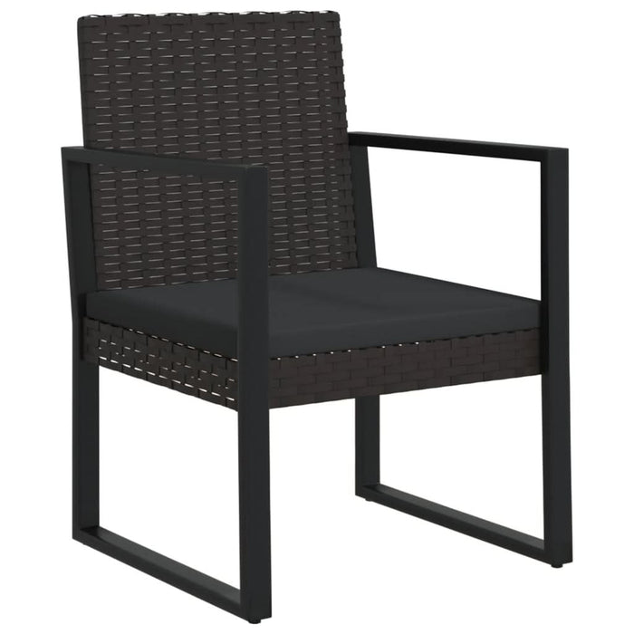 Set mobilier relaxare grădină 4 piese cu perne poliratan negru - WALTI WALTI