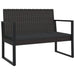 Set mobilier relaxare grădină 4 piese cu perne poliratan negru - WALTI WALTI