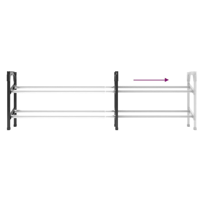 Suport pentru pantofi extensibil cu 2 rafturi, 119x24x37 cm - WALTI WALTI