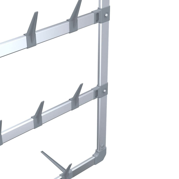 Suport pentru pantofi suspendat, argintiu, 66x13x139 cm - WALTI WALTI