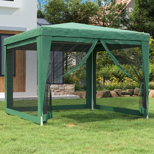Cort de petrecere cu 4 pereți din plasă, verde, 3x3 m, HDPE - WALTI WALTI