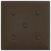 Panouri perete 12 buc. maro, 30x30 cm, piele ecologică 1,08 m² - WALTI WALTI