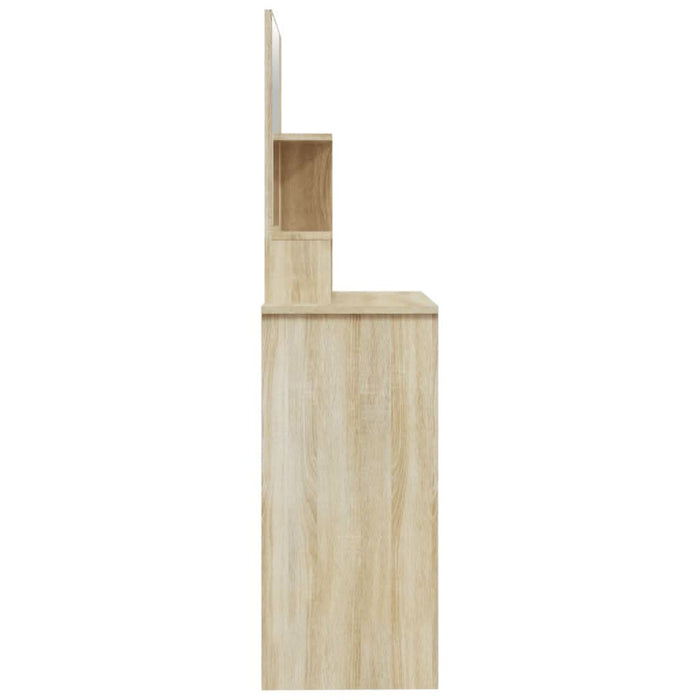 Masă de toaletă cu oglindă, stejar sonoma, 86,5x35x136 cm - WALTI WALTI