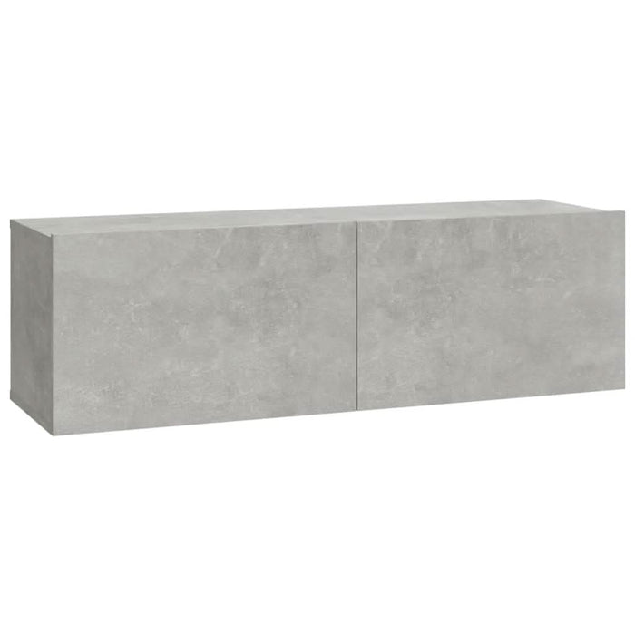 Dulapuri TV perete 2 buc. gri beton 100x30x30 cm lemn compozit - WALTI WALTI