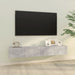 Dulapuri TV perete 2 buc. gri beton 100x30x30 cm lemn compozit - WALTI WALTI
