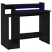 Birou cu lumini LED, negru, 97x45x90 cm, lemn prelucrat - WALTI WALTI