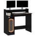 Birou cu lumini LED, negru, 97x45x90 cm, lemn prelucrat - WALTI WALTI