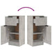 Servante, 2 buc., gri beton, 30x30x70 cm, lemn compozit - WALTI WALTI