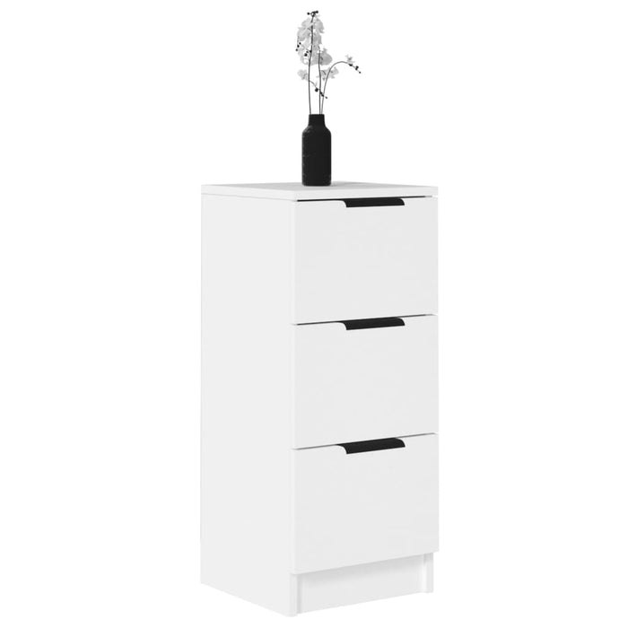 Servante, 2 buc., alb, 30x30x70 cm, lemn prelucrat - WALTI WALTI