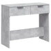Măsuță consolă, gri beton, 90x36x75 cm, lemn prelucrat - WALTI WALTI