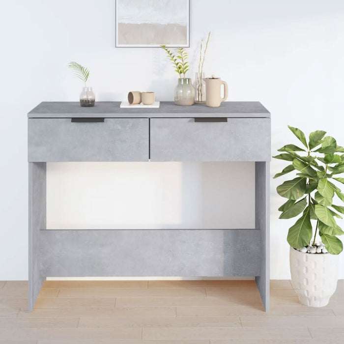 Măsuță consolă, gri beton, 90x36x75 cm, lemn prelucrat - WALTI WALTI