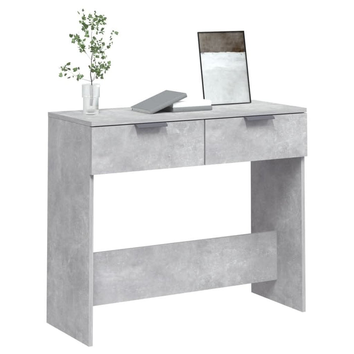 Măsuță consolă, gri beton, 90x36x75 cm, lemn prelucrat - WALTI WALTI