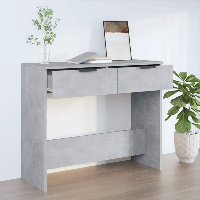 Măsuță consolă, gri beton, 90x36x75 cm, lemn prelucrat - WALTI WALTI