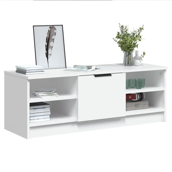 Comodă TV, alb, 102x35,5x36,5 cm, lemn compozit - WALTI WALTI