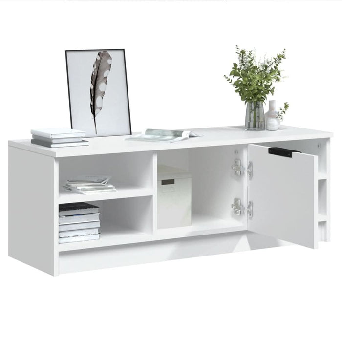 Comodă TV, alb, 102x35,5x36,5 cm, lemn compozit - WALTI WALTI