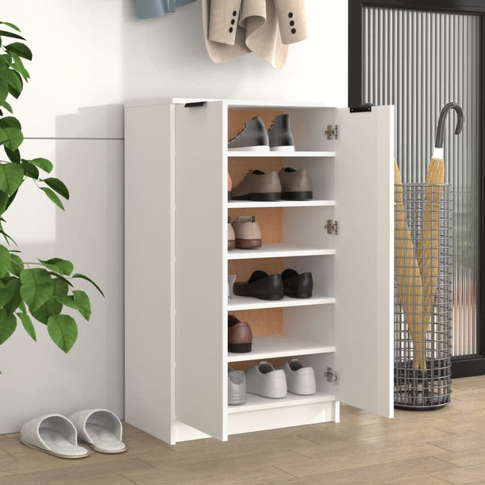 Dulap pentru încălțăminte alb 59x35x100 cm lemn prelucrat - WALTI WALTI