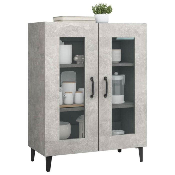 Servantă, gri beton, 69,5x34x90 cm, lemn compozit - WALTI WALTI