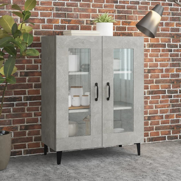 Servantă, gri beton, 69,5x34x90 cm, lemn compozit - WALTI WALTI