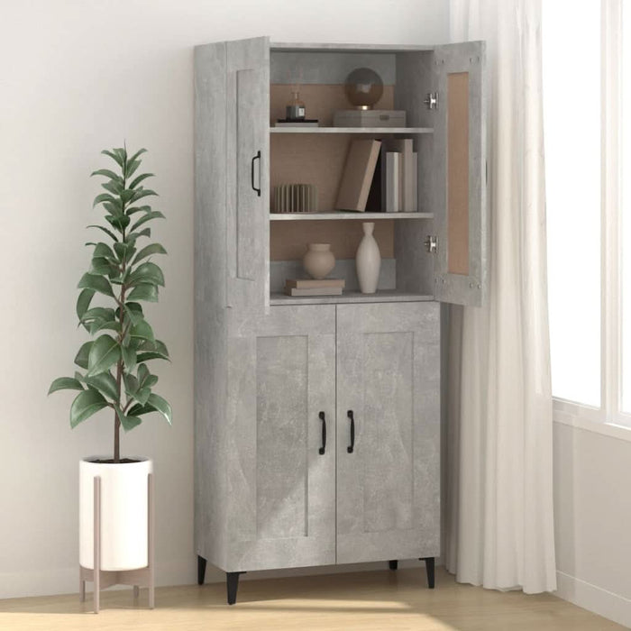 Servantă, gri beton, 69,5x34x90 cm, lemn compozit - WALTI WALTI