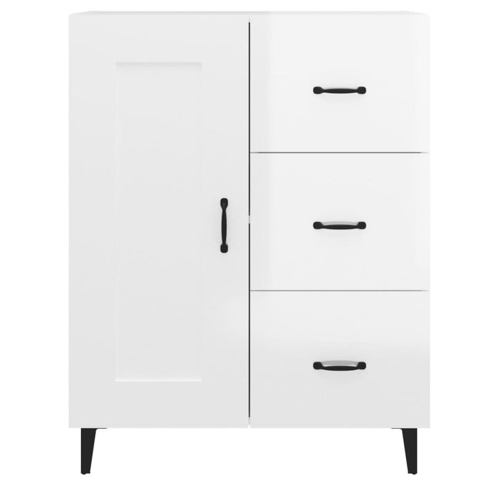 Servantă, alb extralucios, 69,5x34x90 cm, lemn compozit - WALTI WALTI