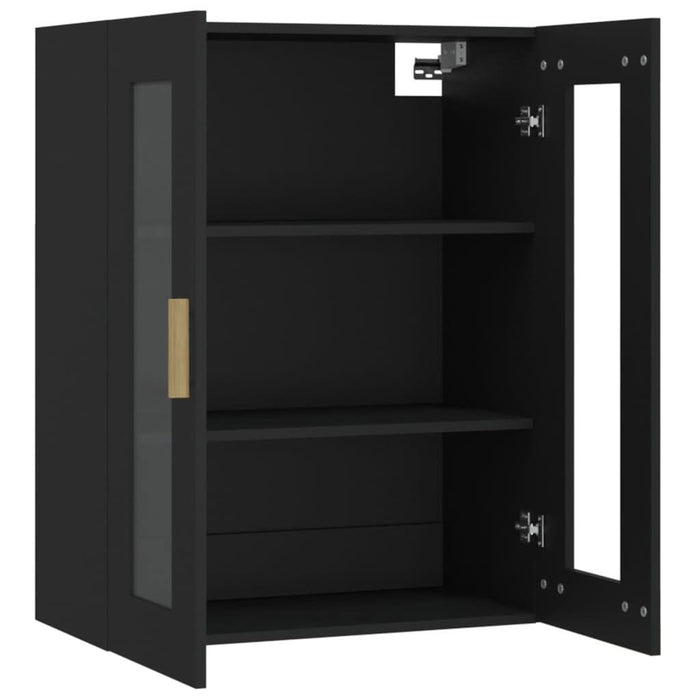 Dulap de perete suspendat, negru, 69,5x34x90 cm - WALTI WALTI