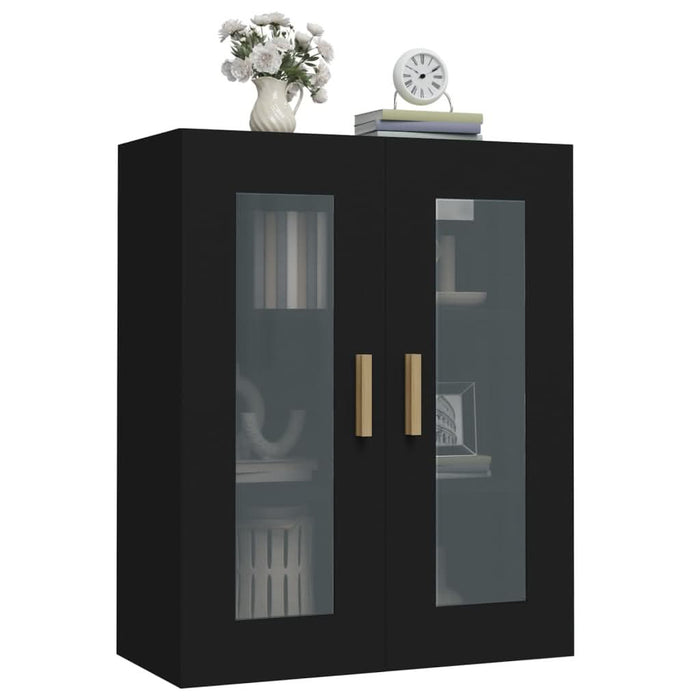 Dulap de perete suspendat, negru, 69,5x34x90 cm - WALTI WALTI