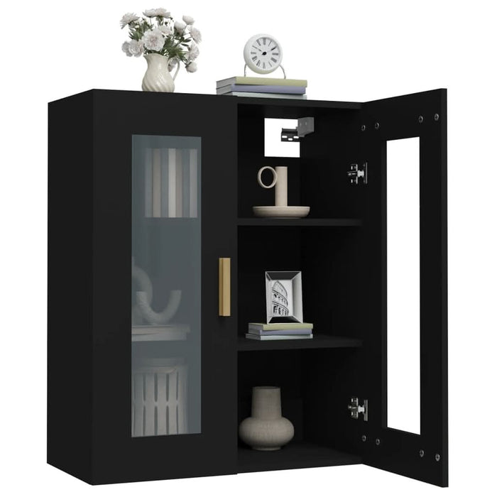 Dulap de perete suspendat, negru, 69,5x34x90 cm - WALTI WALTI