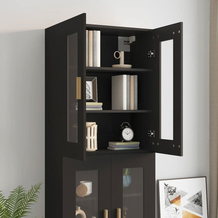 Dulap de perete suspendat, negru, 69,5x34x90 cm - WALTI WALTI