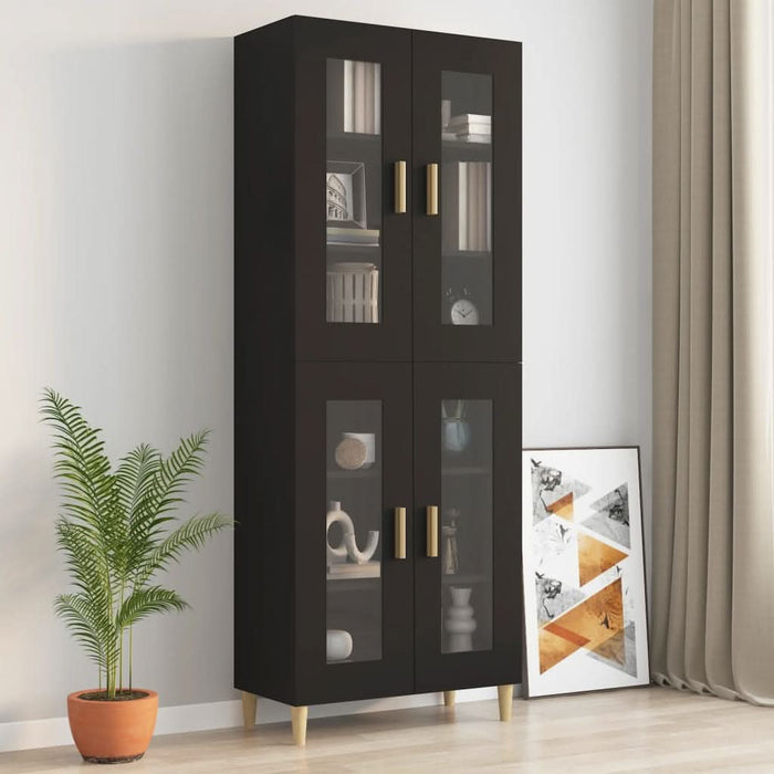Dulap de perete suspendat, negru, 69,5x34x90 cm - WALTI WALTI