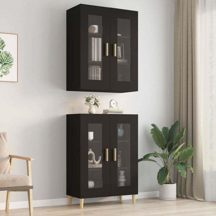 Dulap de perete suspendat, negru, 69,5x34x90 cm - WALTI WALTI