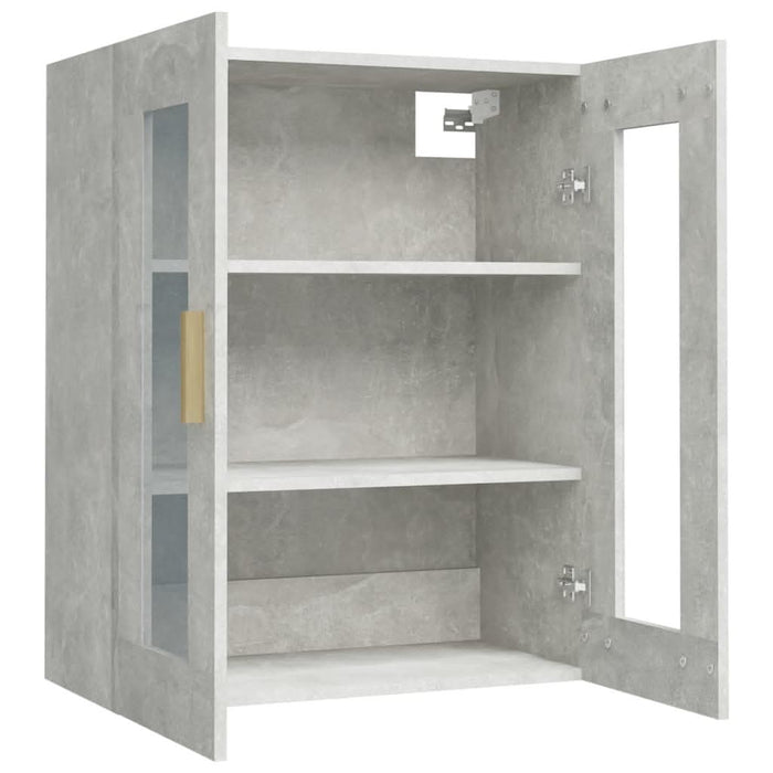 Dulap de perete suspendat, gri beton, 69,5x34x90 cm - WALTI WALTI