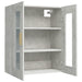 Dulap de perete suspendat, gri beton, 69,5x34x90 cm - WALTI WALTI