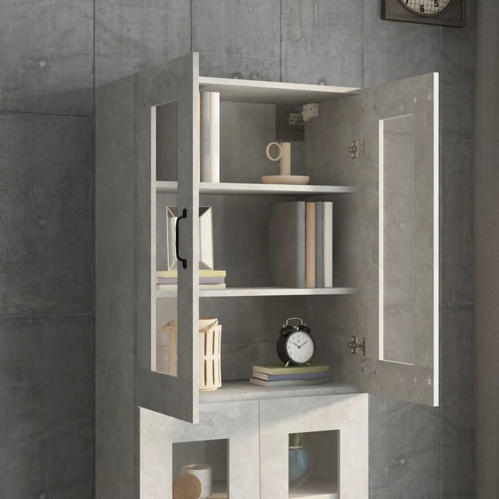 Dulap de perete suspendat, gri beton, 69,5x34x90 cm - WALTI WALTI