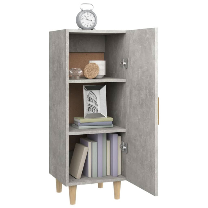 Servantă, gri beton, 34,5x34x90 cm, lemn compozit - WALTI WALTI