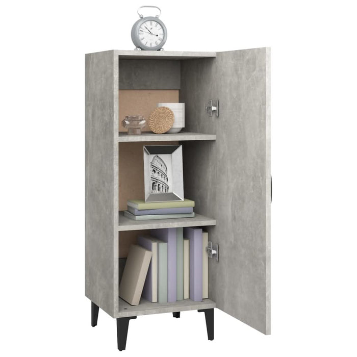 Servantă, gri beton, 34,5x34x90 cm, lemn compozit - WALTI WALTI