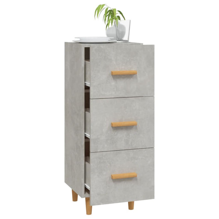 Servantă, gri beton, 34,5x34x90 cm, lemn compozit - WALTI WALTI