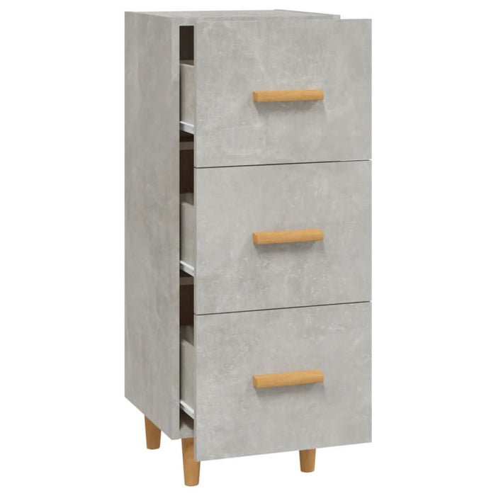 Servantă, gri beton, 34,5x34x90 cm, lemn compozit - WALTI WALTI