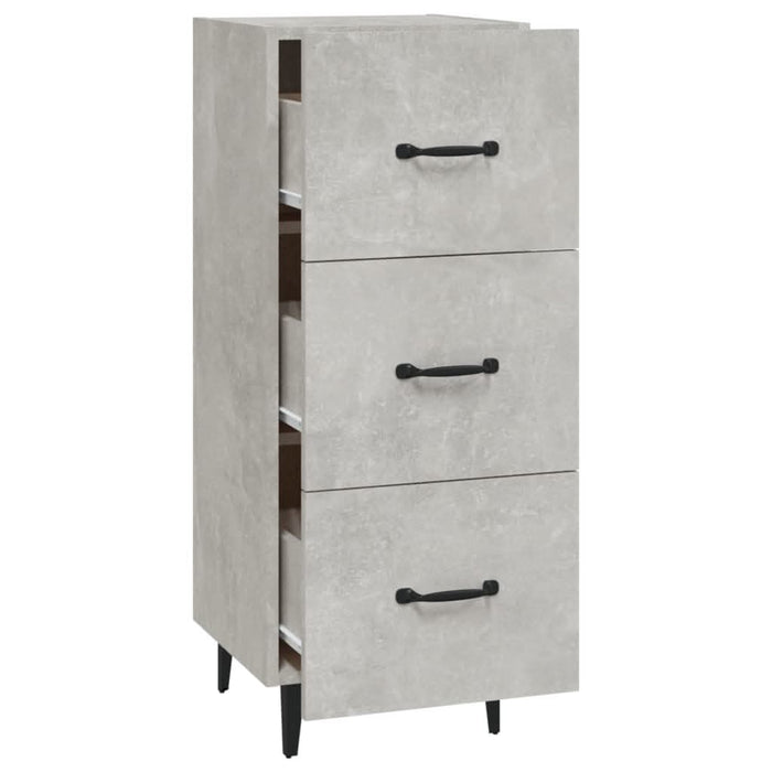 Servantă, gri beton, 34,5x34x90 cm, lemn compozit - WALTI WALTI