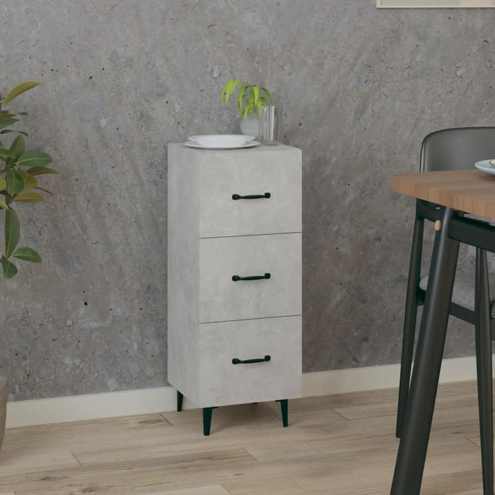 Servantă, gri beton, 34,5x34x90 cm, lemn compozit - WALTI WALTI
