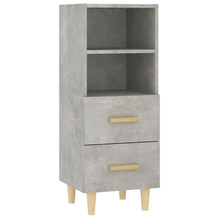 Servantă, gri beton, 34,5x34x90 cm, lemn compozit - WALTI WALTI