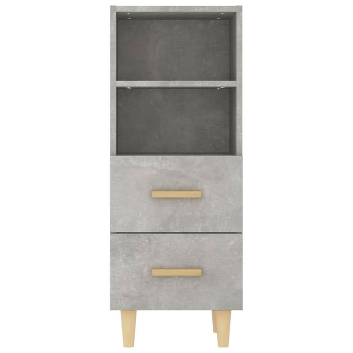 Servantă, gri beton, 34,5x34x90 cm, lemn compozit - WALTI WALTI