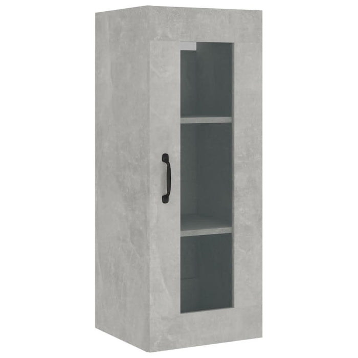 Dulap de perete suspendat, gri beton, 34,5x34x90 cm - WALTI WALTI