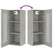 Dulap de perete suspendat, gri beton, 34,5x34x90 cm - WALTI WALTI