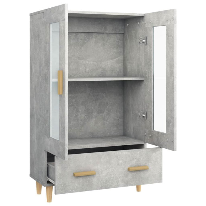 Dulap înalt, gri beton, 70x31x115 cm, lemn compozit - WALTI WALTI