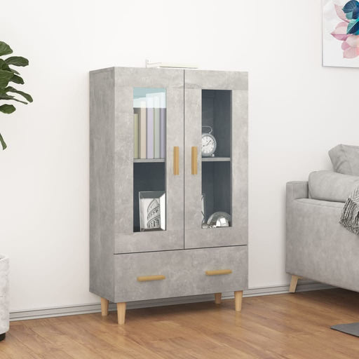 Dulap înalt, gri beton, 70x31x115 cm, lemn compozit - WALTI WALTI