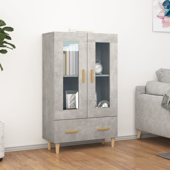 Dulap înalt, gri beton, 70x31x115 cm, lemn compozit - WALTI WALTI