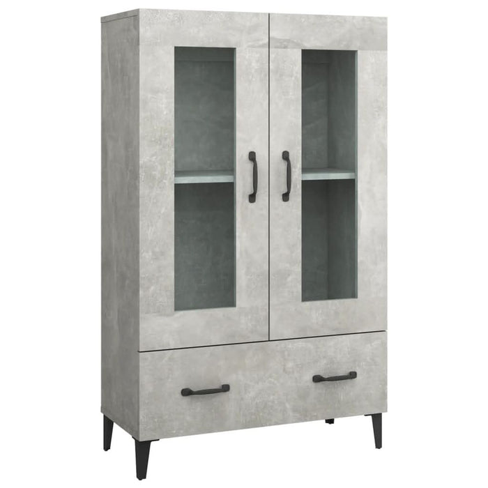 Dulap înalt, gri beton, 70x31x115 cm, lemn compozit - WALTI WALTI
