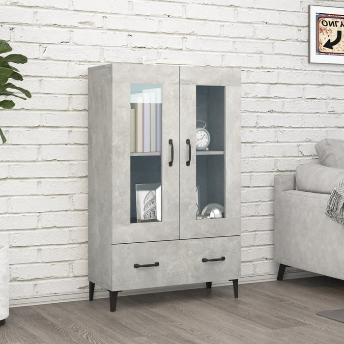 Dulap înalt, gri beton, 70x31x115 cm, lemn compozit - WALTI WALTI